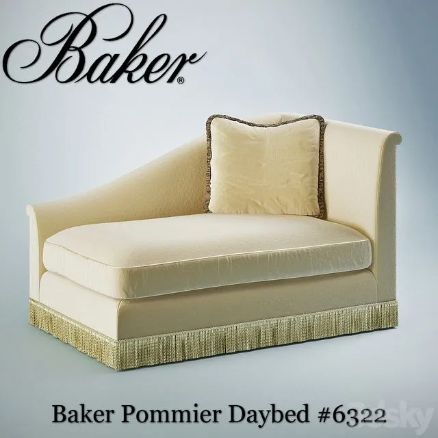 Baker Pommier Daybed # 6322 3D Model