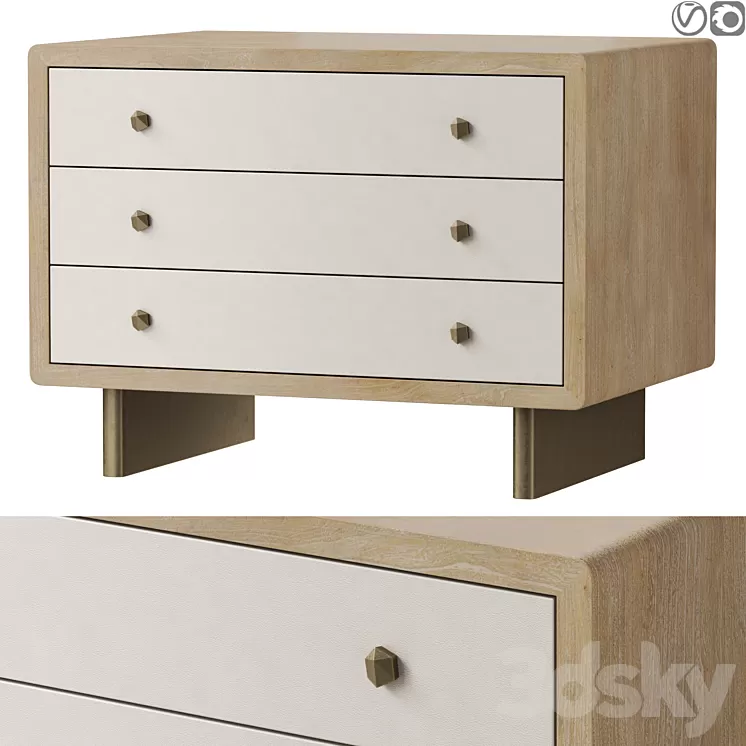 Baker Radius Nightstand 3D Model Free