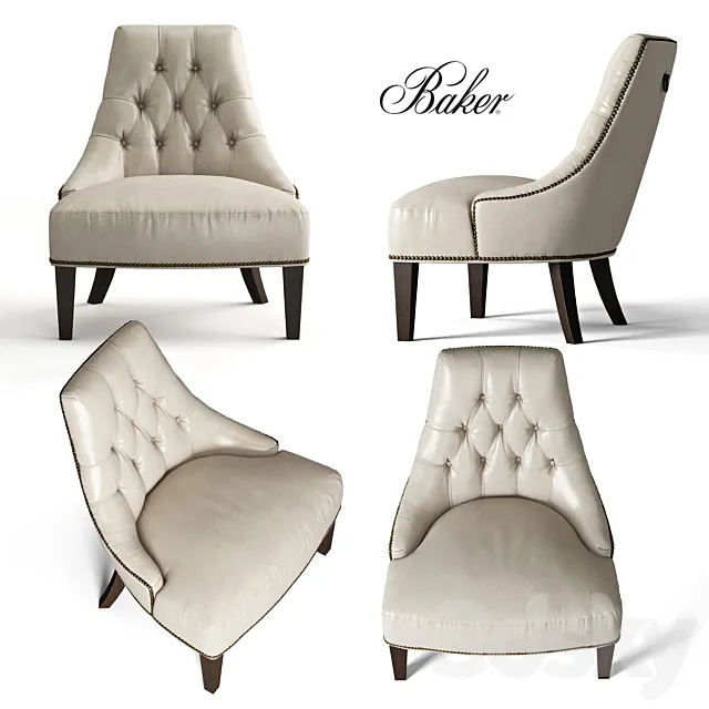BAKER Salon Lounge Chair 6329 3DModel