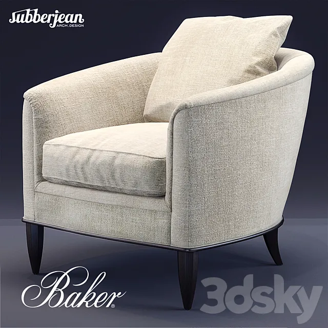 Baker Sausalito Lounge Chair 3DModel