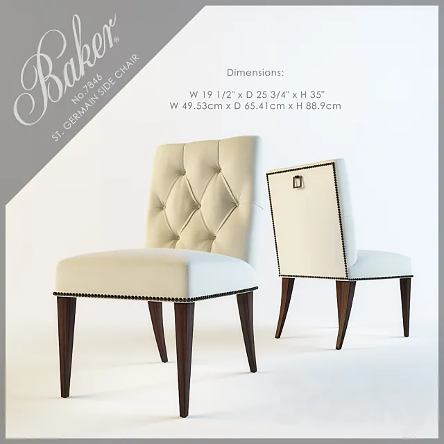 BAKER ST. GERMAIN SIDE CHAIR 3DModel