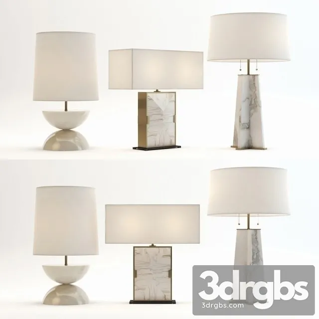 Baker Table Lamps Set 3D Model Free