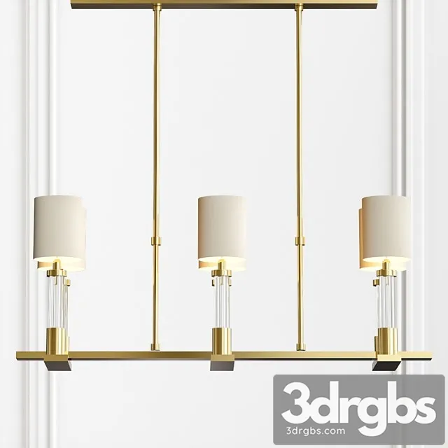 Baker Trianon Ceiling Light 2 3D Model Free