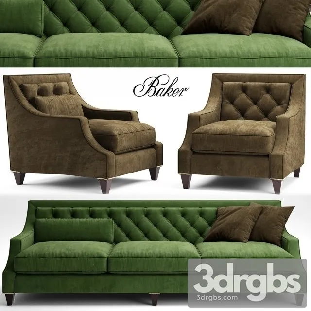 Baker Tufted 3D Model Free