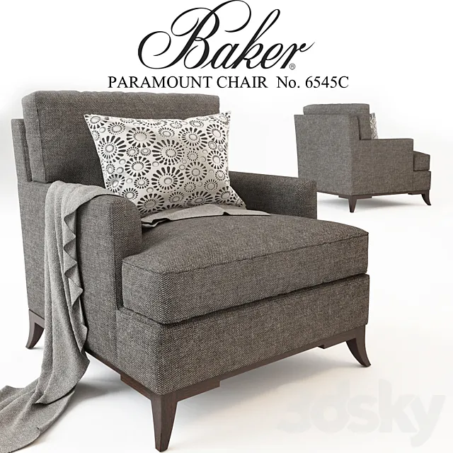 BAKER UPHOLSTERY_ PARAMOUNT CHAIR No. 6545C 3D Model