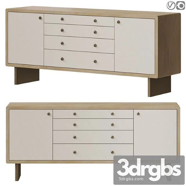Baker Waterfall Credenza 1 3D Model Free