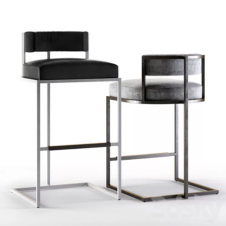 Baker Wayne Bar and Counter Stools 3D Model
