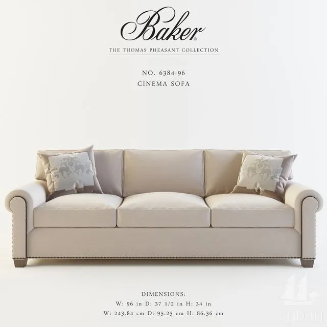 BAKER_CINEMA SOFA_No 6384-96 3D Model