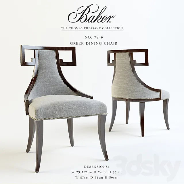 Baker_Greek Dining Chair_No. 7849 3D Model