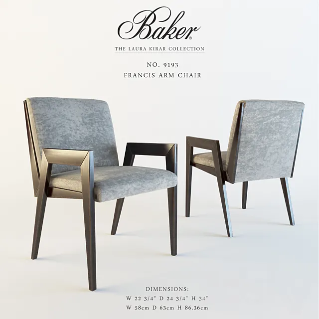 BAKER_No. 9193_Francis Arm Chair 3D Model