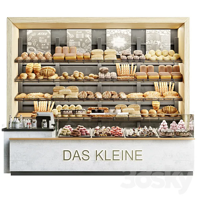 Bakery with pastries and desserts 3DModel