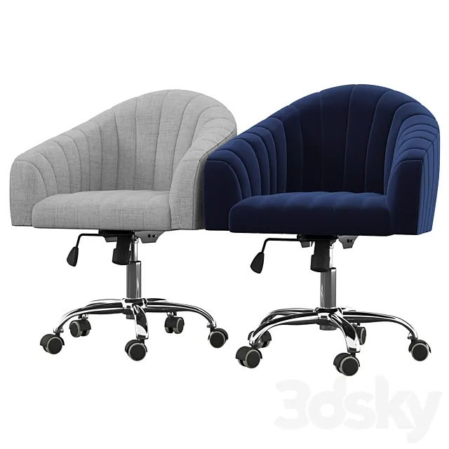 Balcom Velvet Swivel Mid-Back Desk Chairvelvet 3DModel
