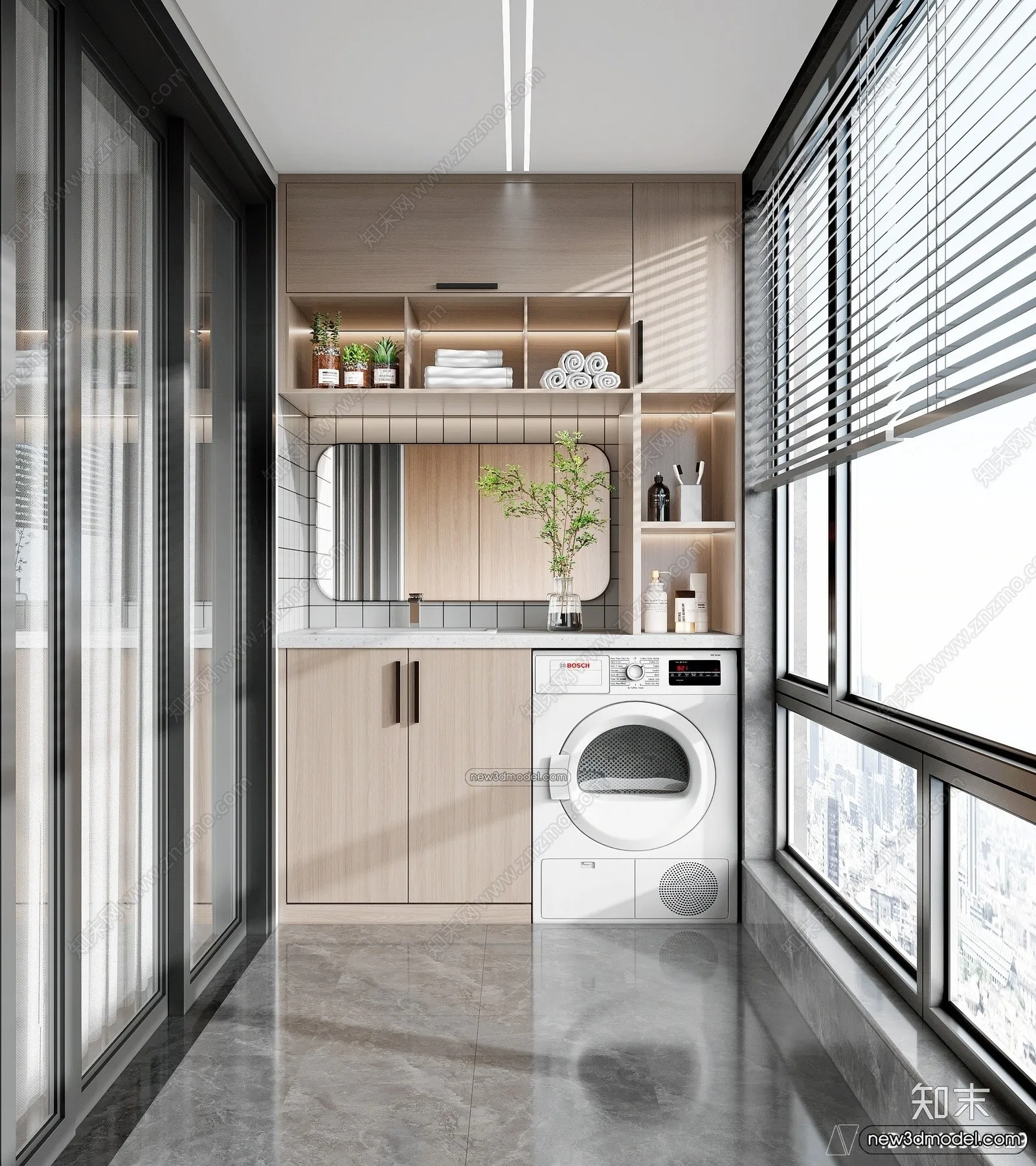 Balcony - 3D Interior Scene - 3D Models - 004