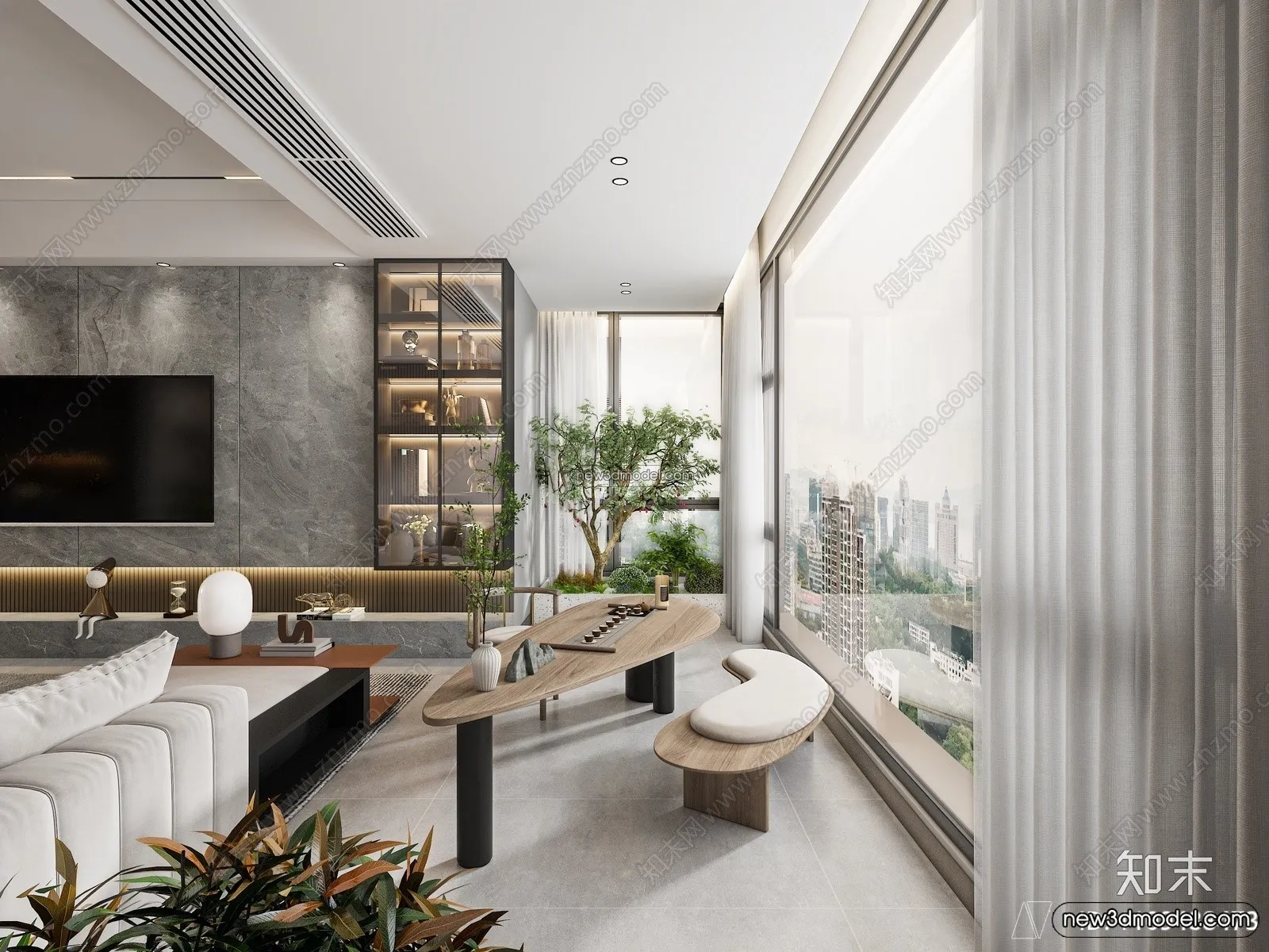 Balcony - 3D Interior Scene - 3D Models - 007