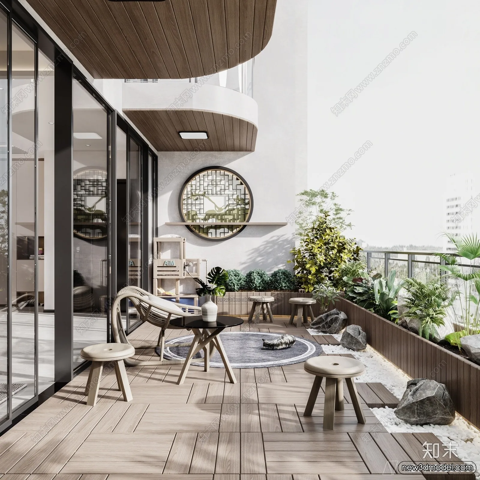 Balcony - 3D Interior Scene - 3D Models - 008