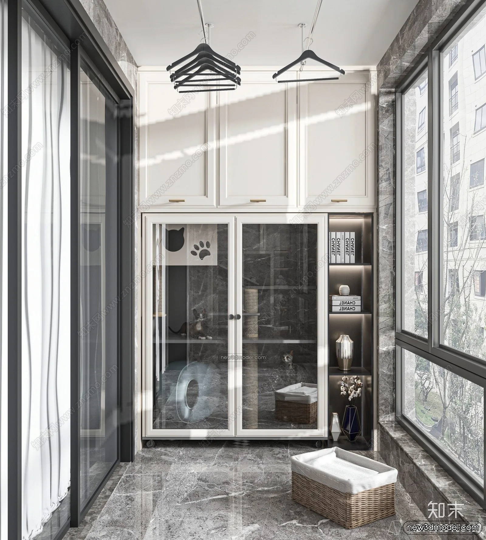 Balcony - 3D Interior Scene - 3D Models - 009