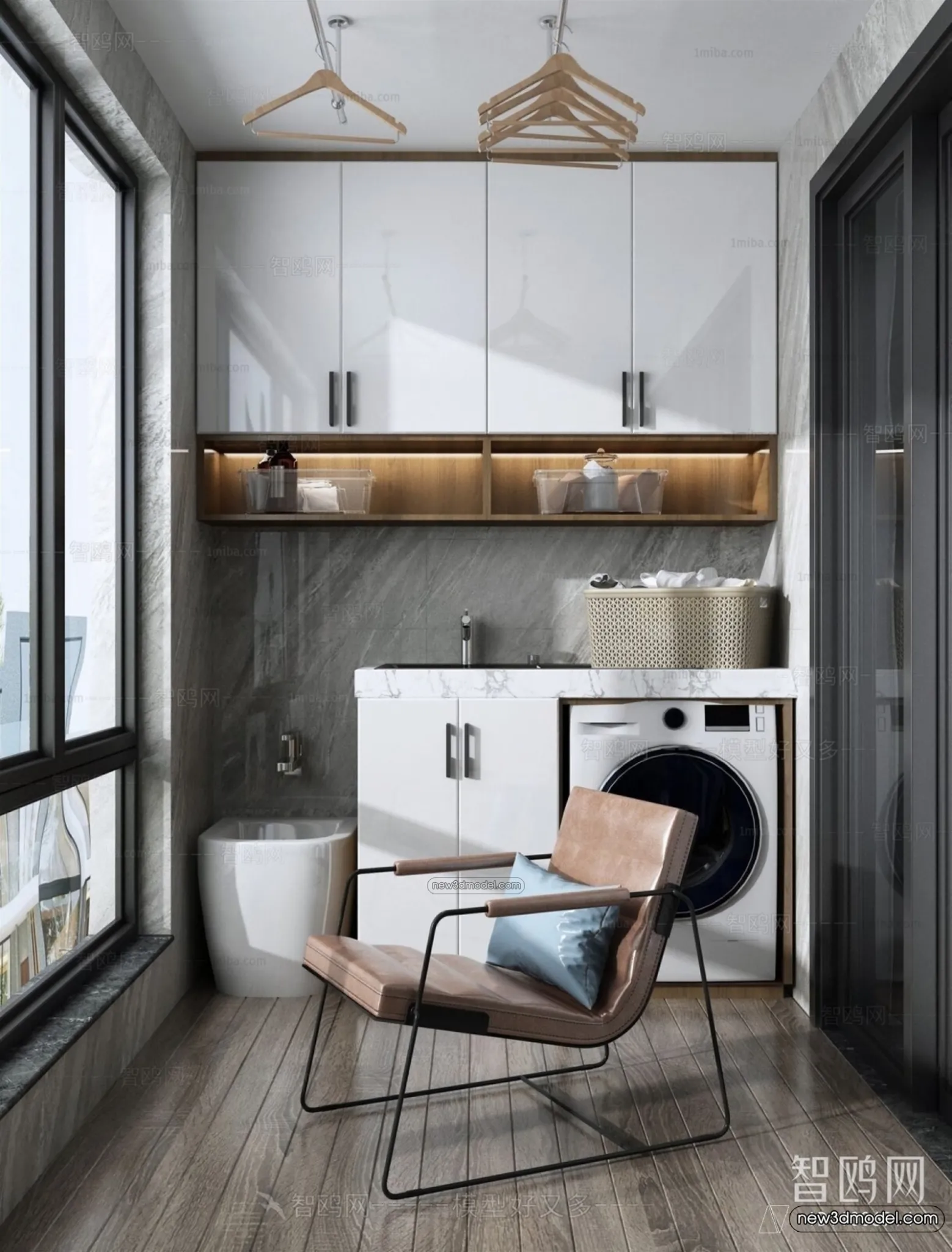 Balcony - 3D Interior Scene - 3D Models - 014