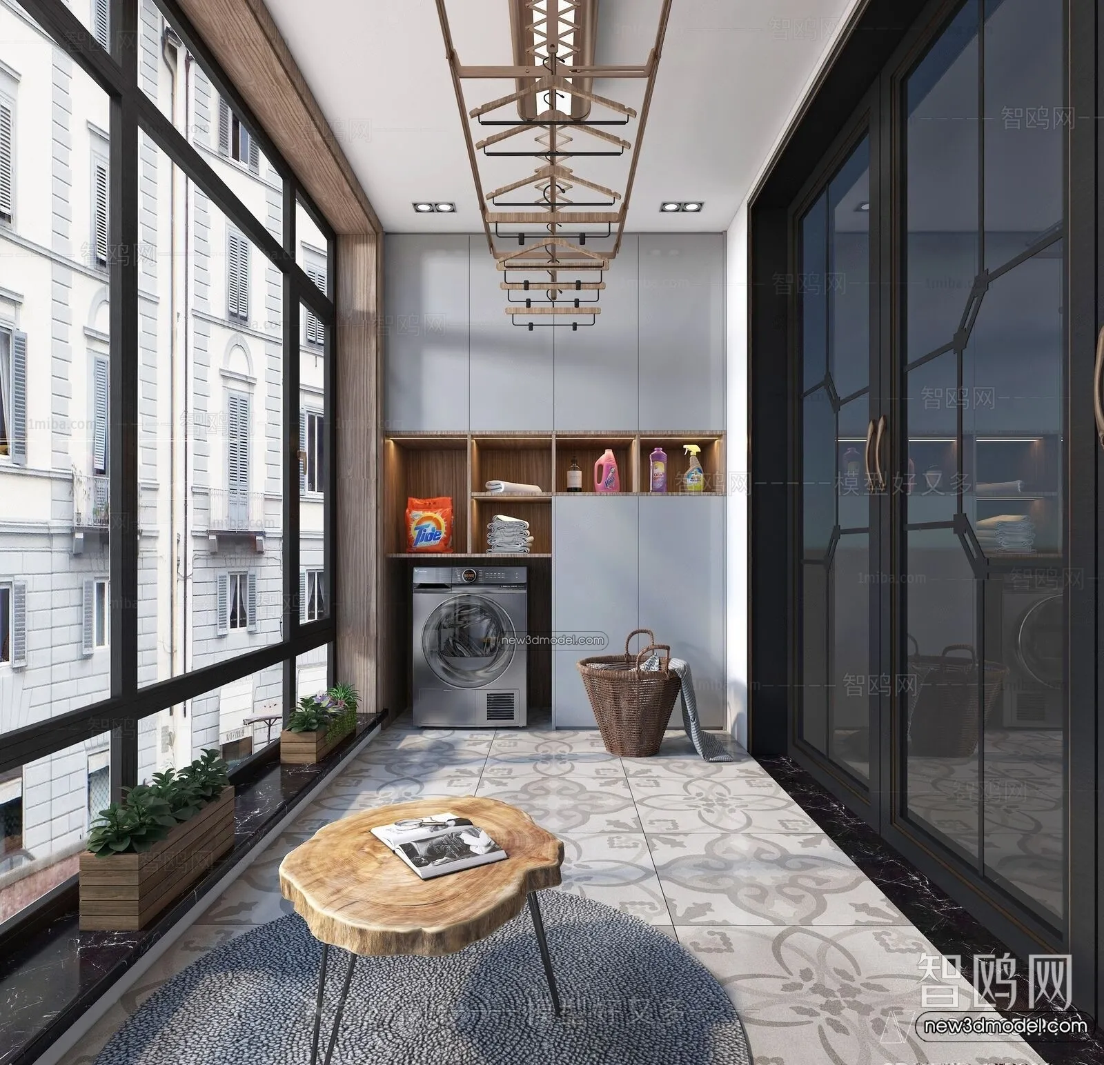 Balcony - 3D Interior Scene - 3D Models - 018