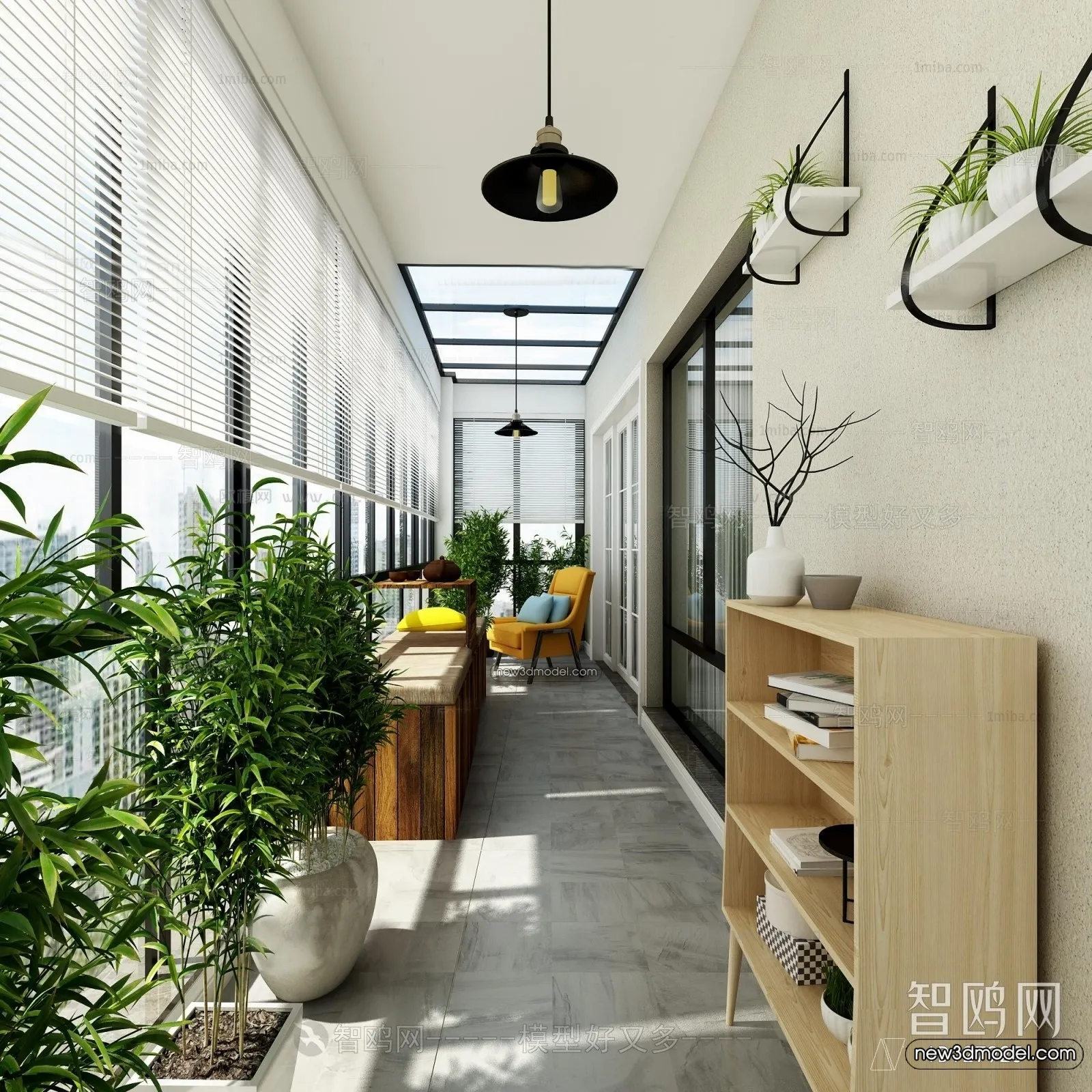 Balcony - 3D Interior Scene - 3D Models - 026