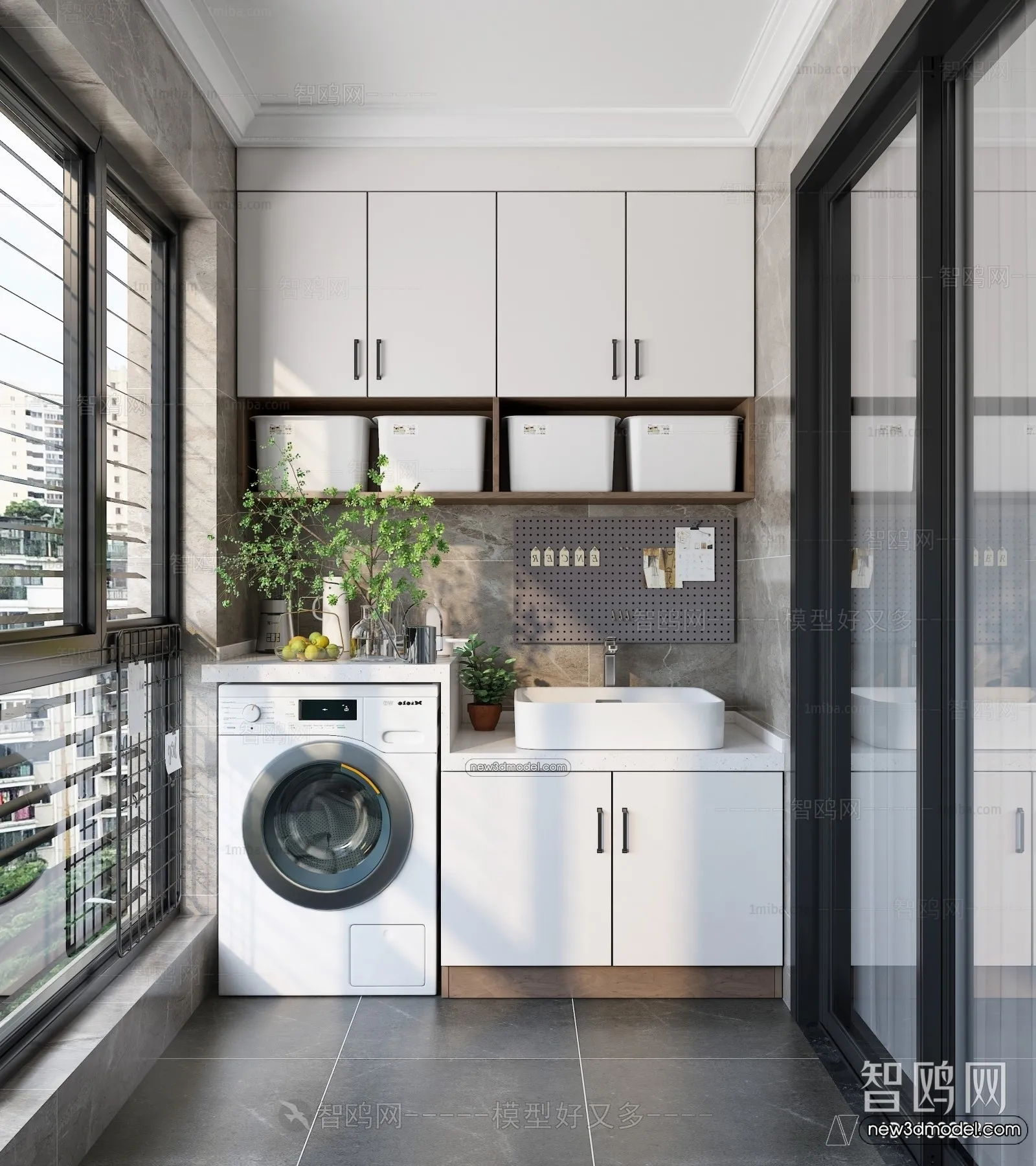 Balcony - 3D Interior Scene - 3D Models - 028