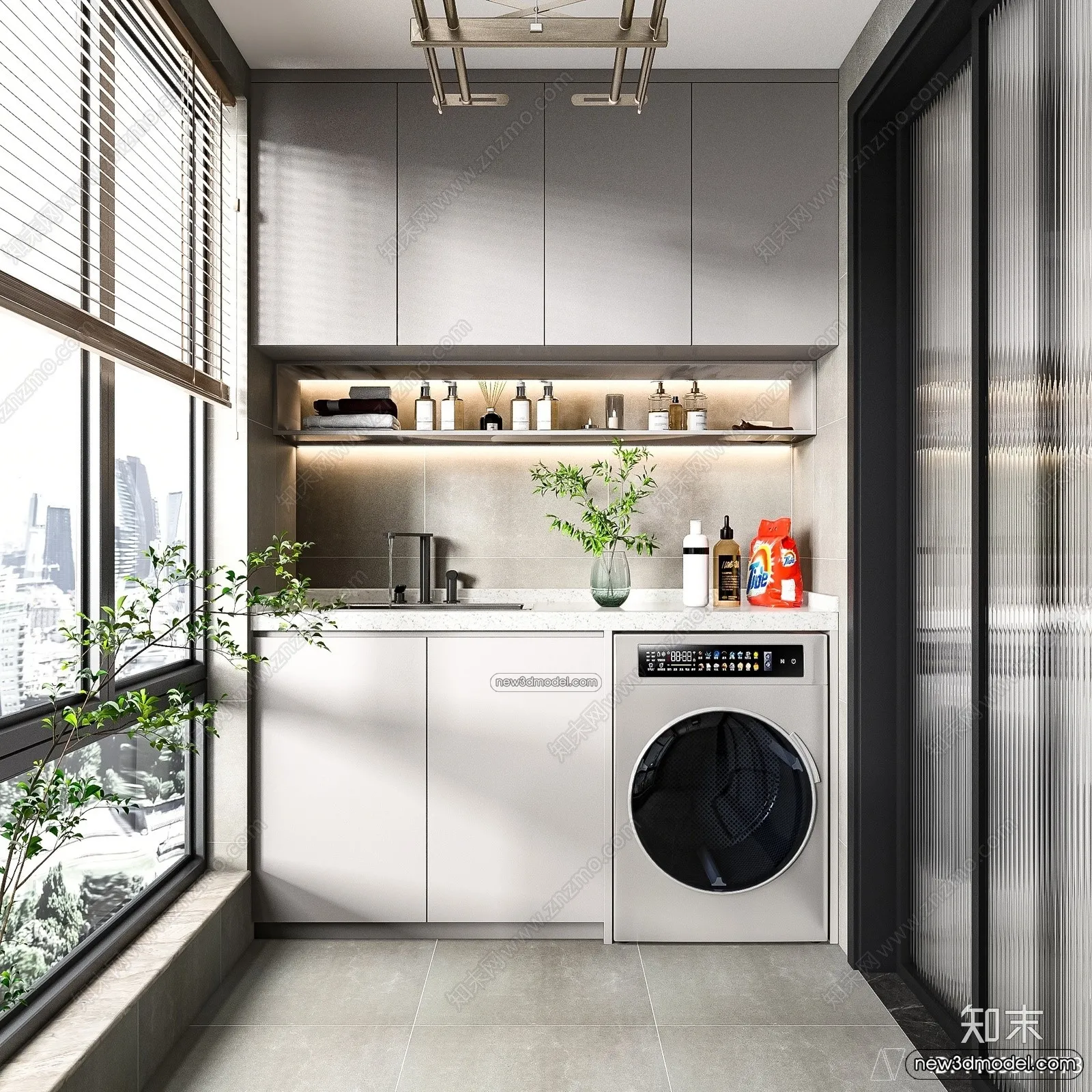 Balcony - 3D Interior Scene - 3D Models - 032