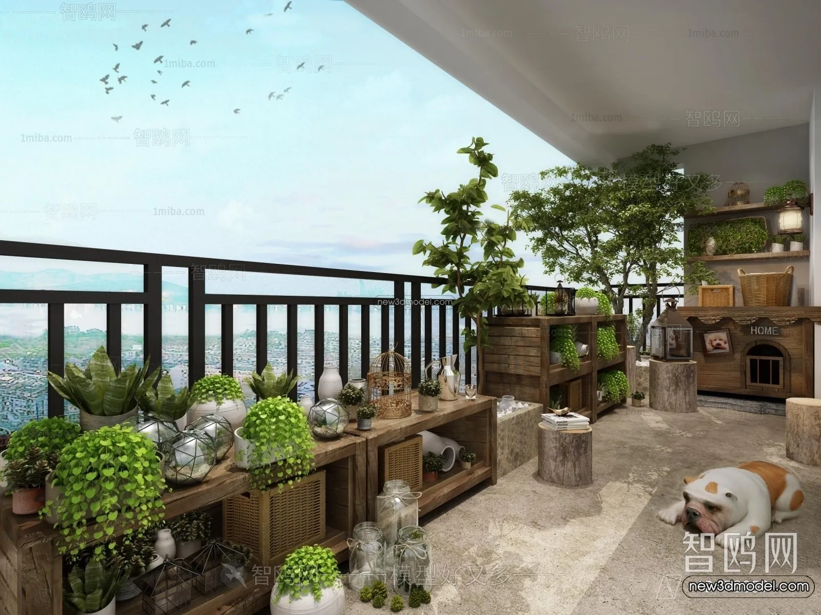 Balcony - 3D Interior Scene - 3D Models - 040