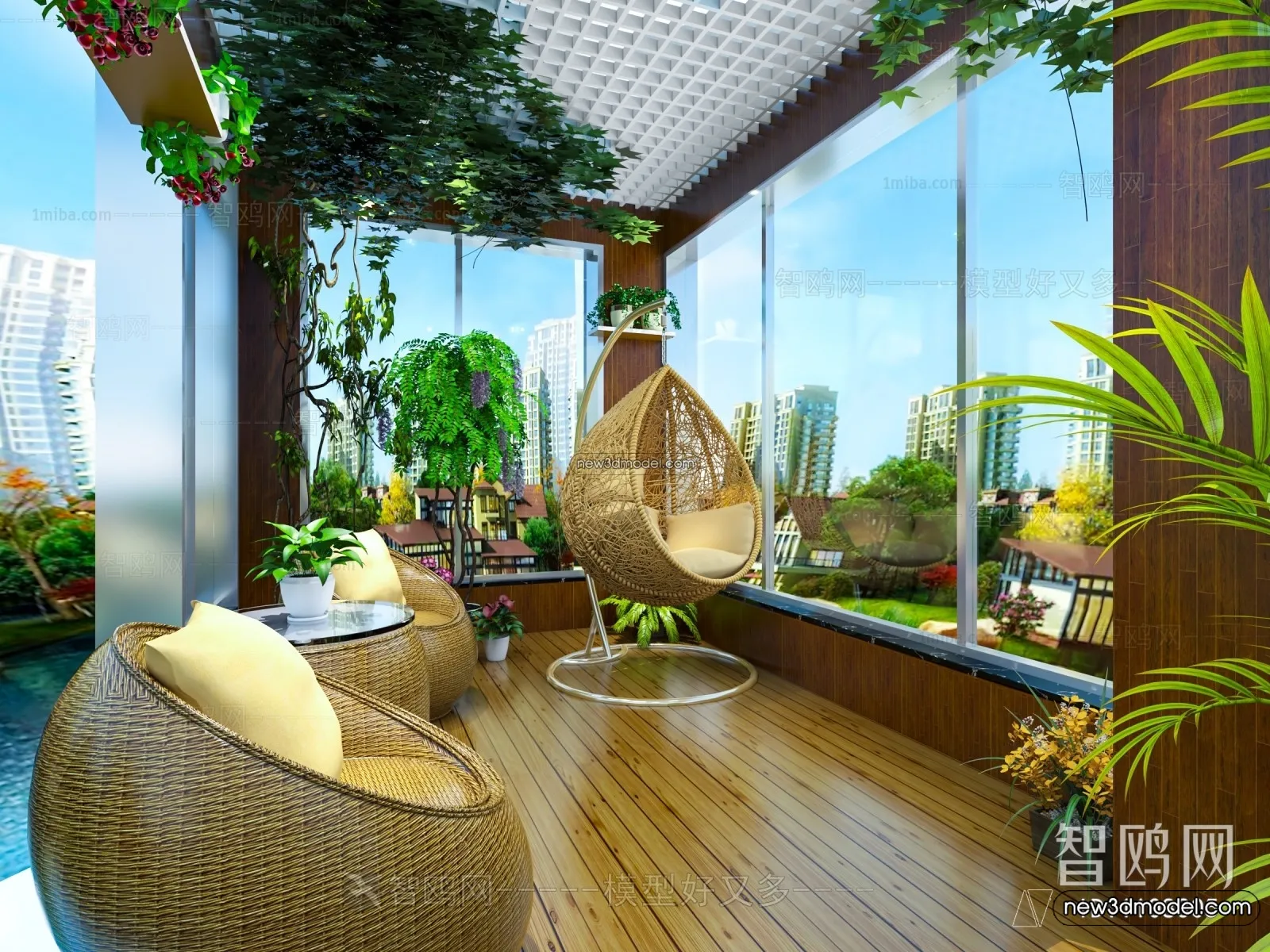Balcony - 3D Interior Scene - 3D Models - 050