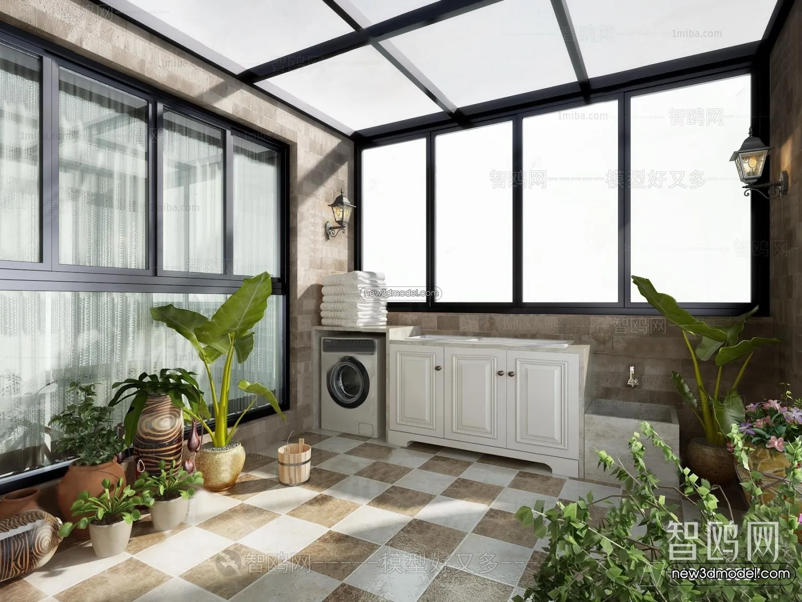 Balcony - 3D Interior Scene - 3D Models - 052