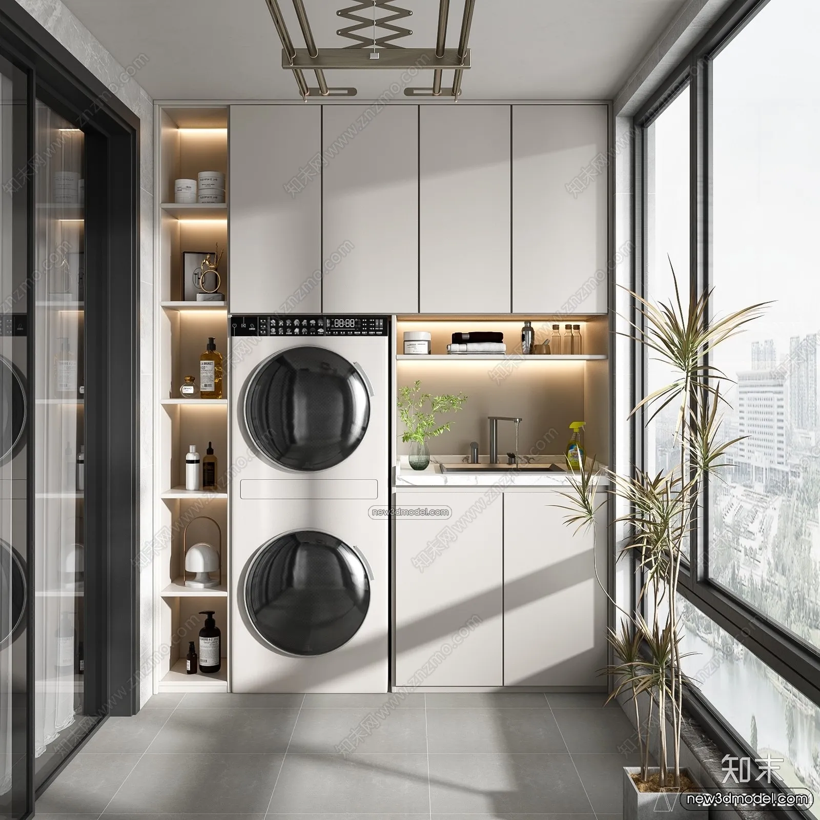 Balcony - 3D Interior Scene - 3D Models - 054