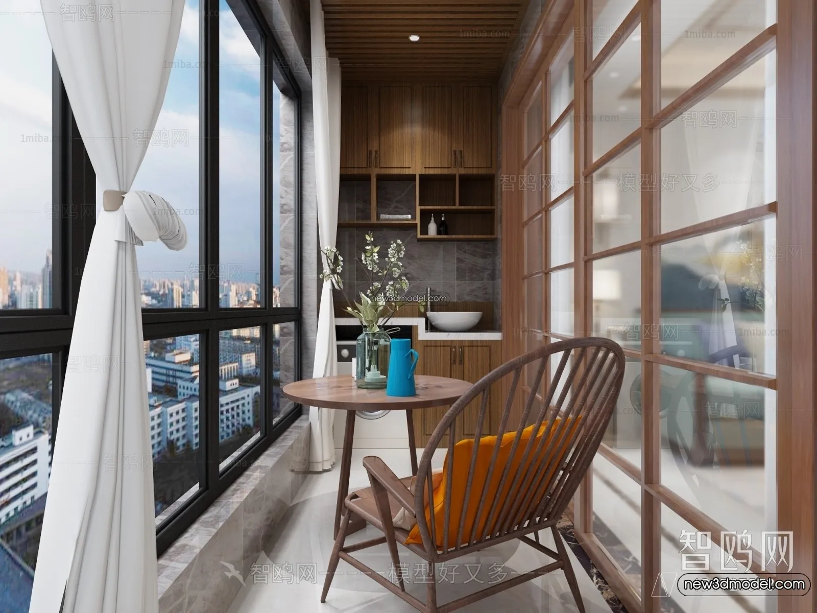 Balcony - 3D Interior Scene - 3D Models - 056