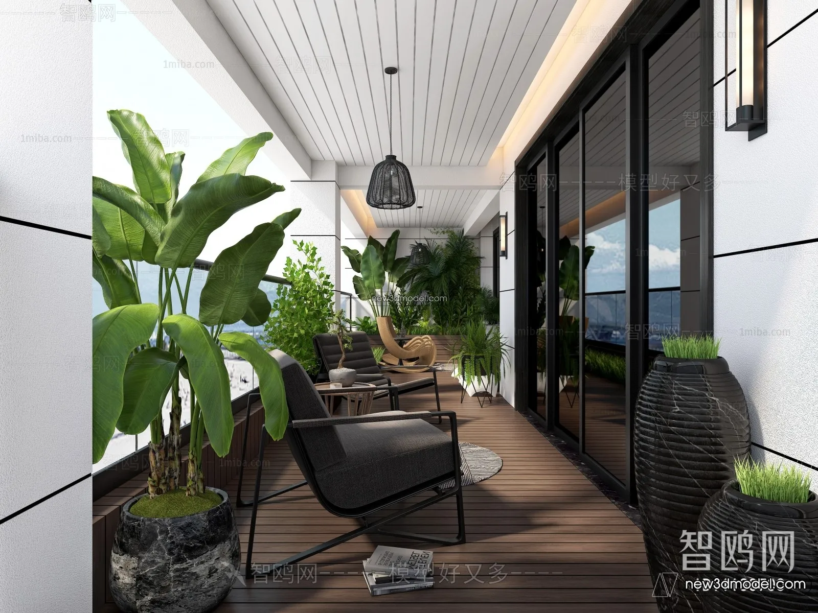 Balcony - 3D Interior Scene - 3D Models - 057