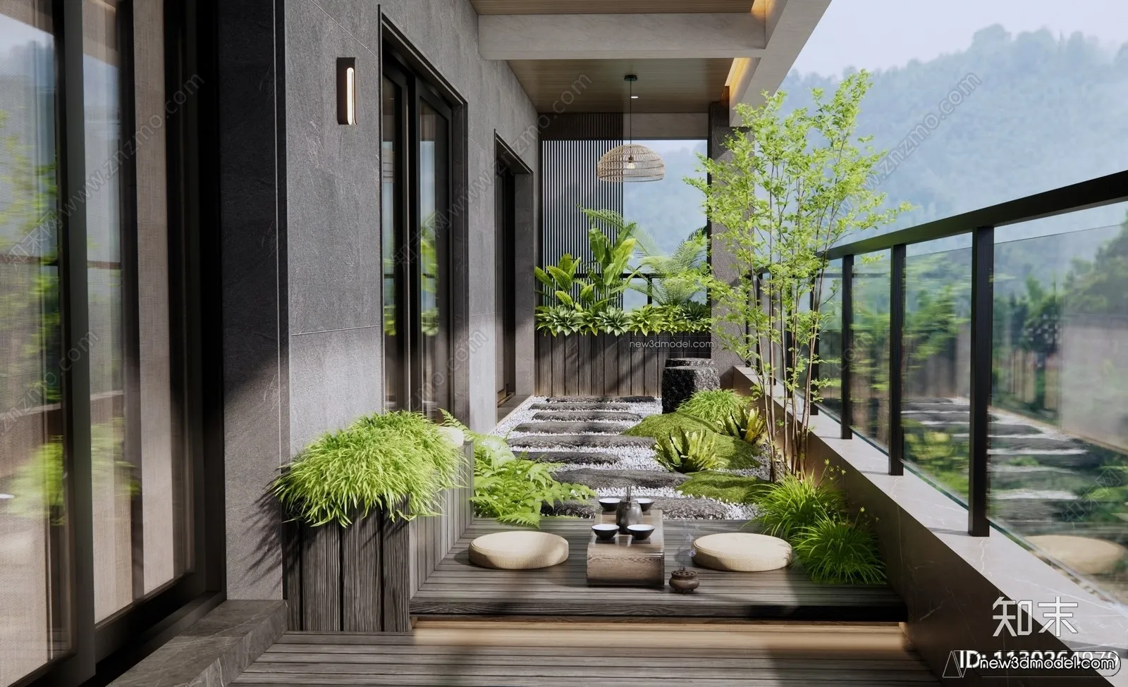 Balcony - 3D Interior Scene - 3D Models - 059