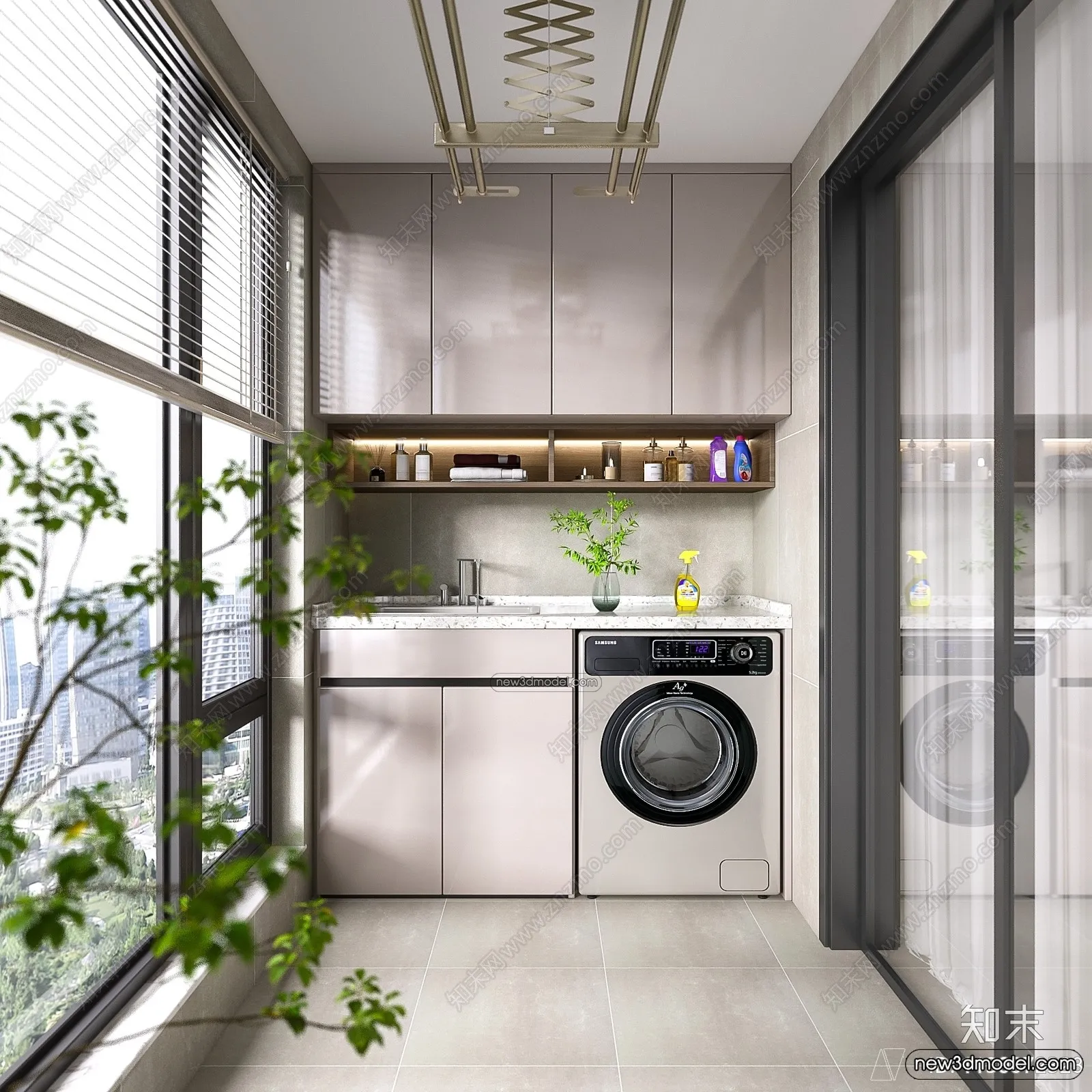 Balcony - 3D Interior Scene - 3D Models - 060