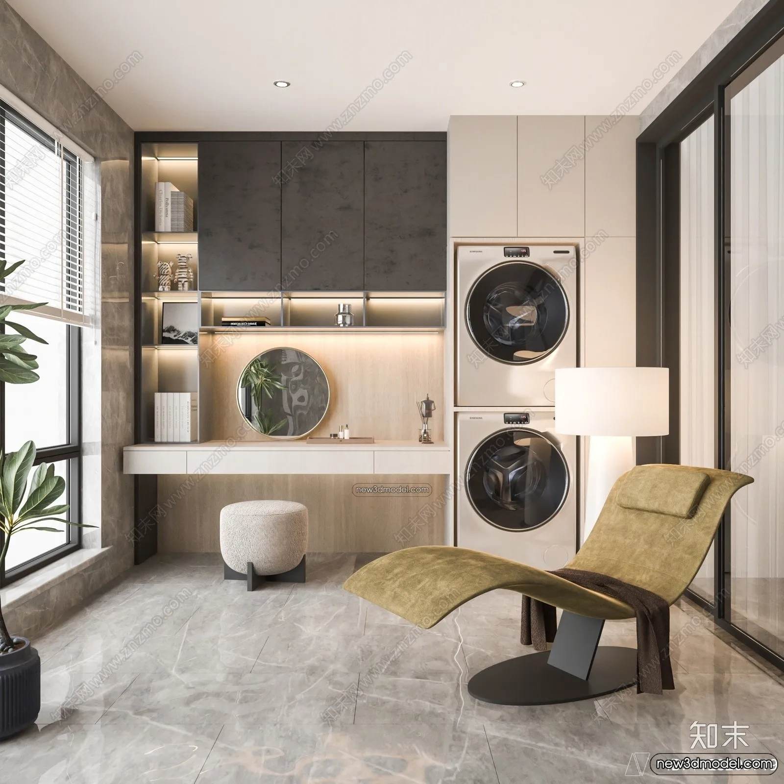 Balcony - 3D Interior Scene - 3D Models - 061