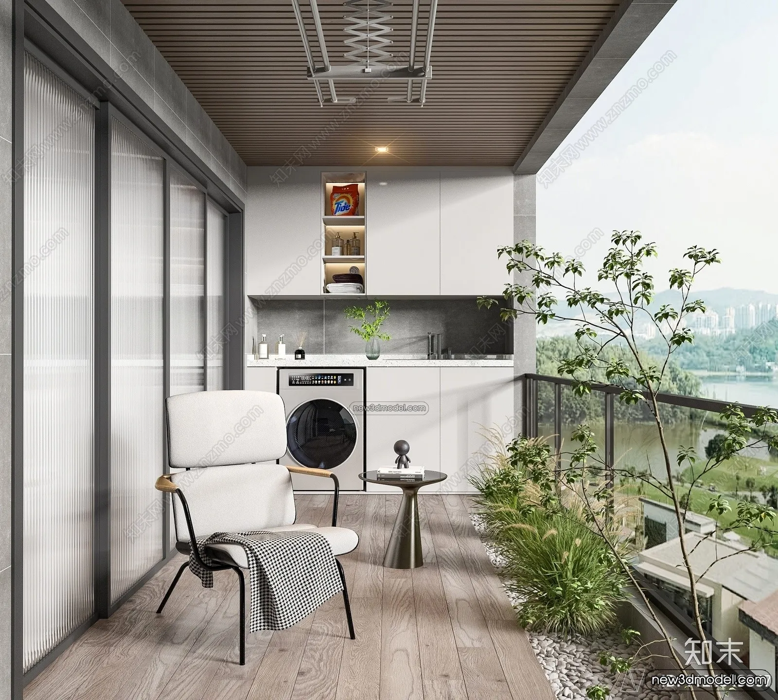 Balcony - 3D Interior Scene - 3D Models - 063