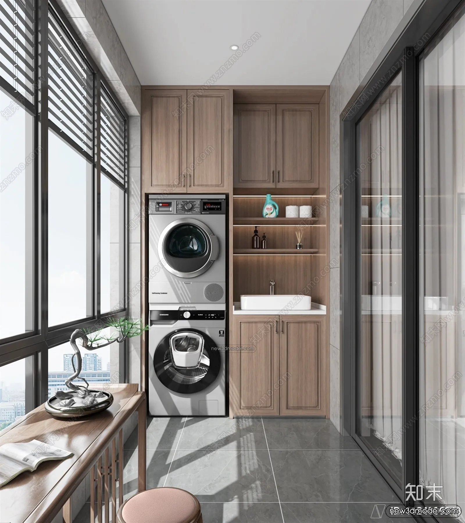 Balcony - 3D Interior Scene - 3D Models - 064