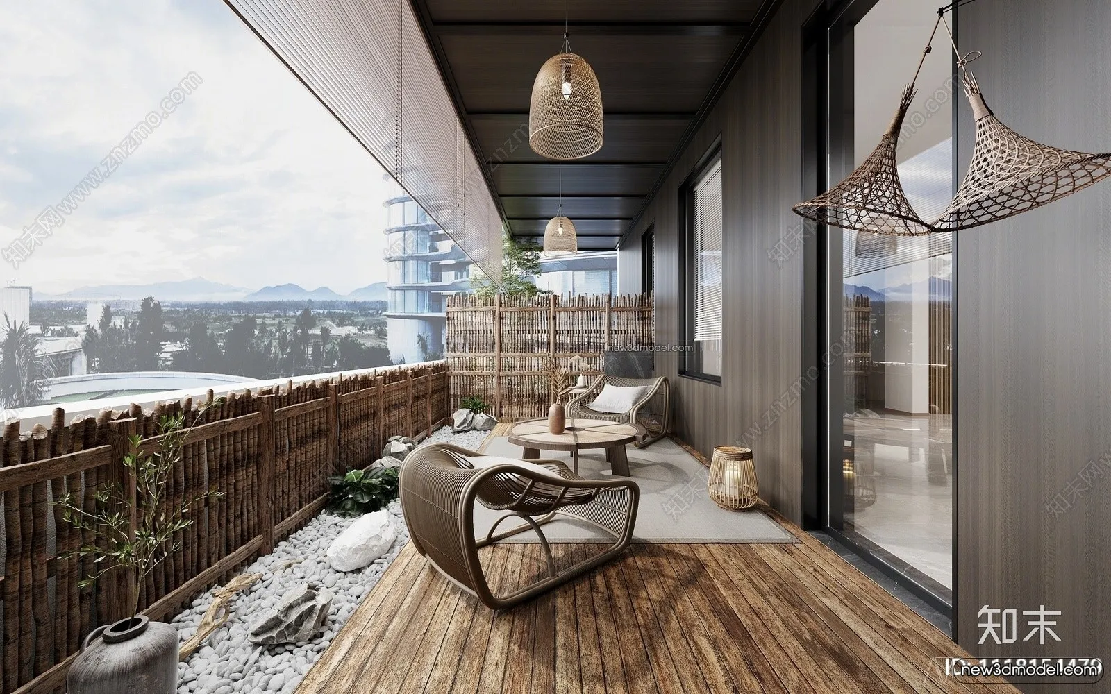 Balcony - 3D Interior Scene - 3D Models - 066