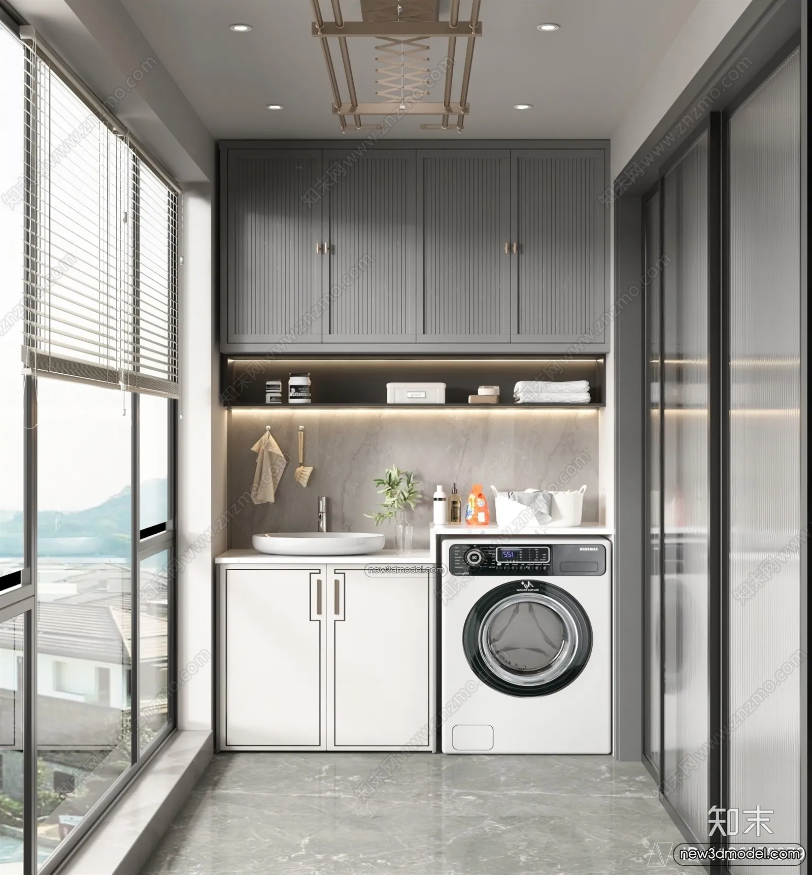 Balcony - 3D Interior Scene - 3D Models - 067