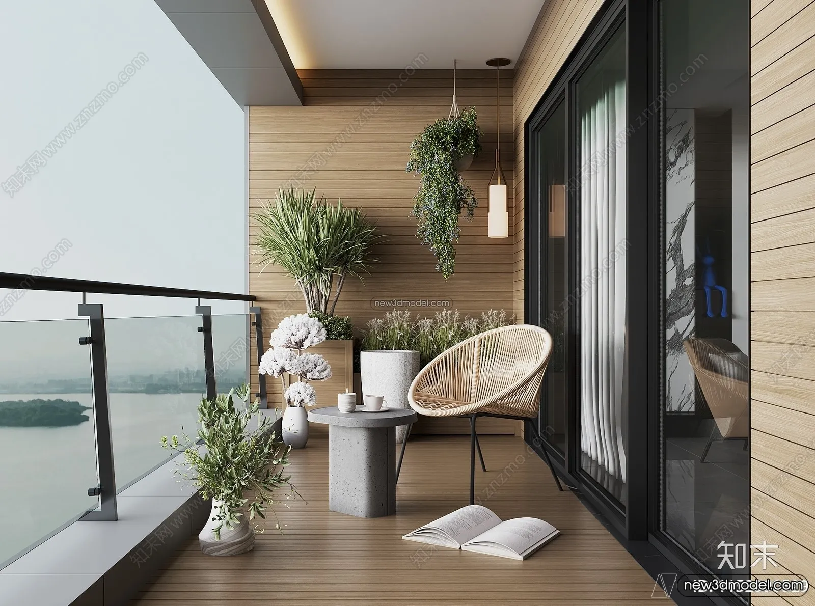 Balcony - 3D Interior Scene - 3D Models - 071