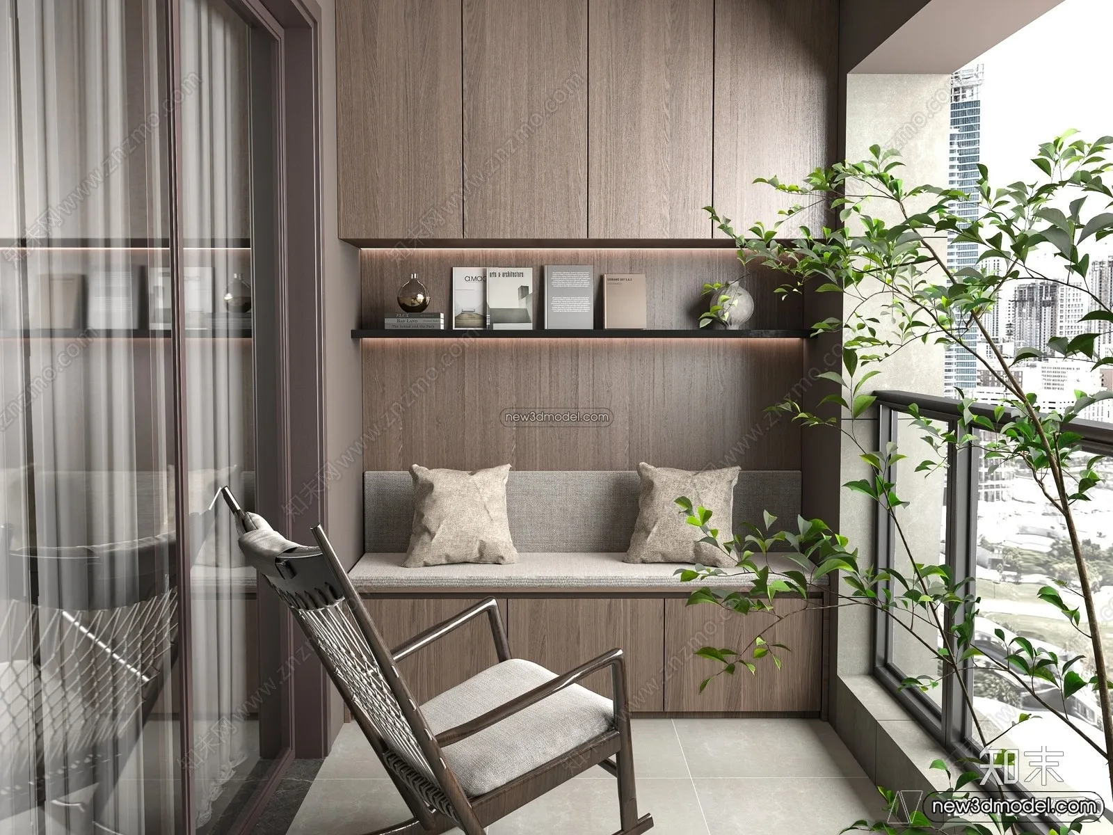 Balcony - 3D Interior Scene - 3D Models - 072