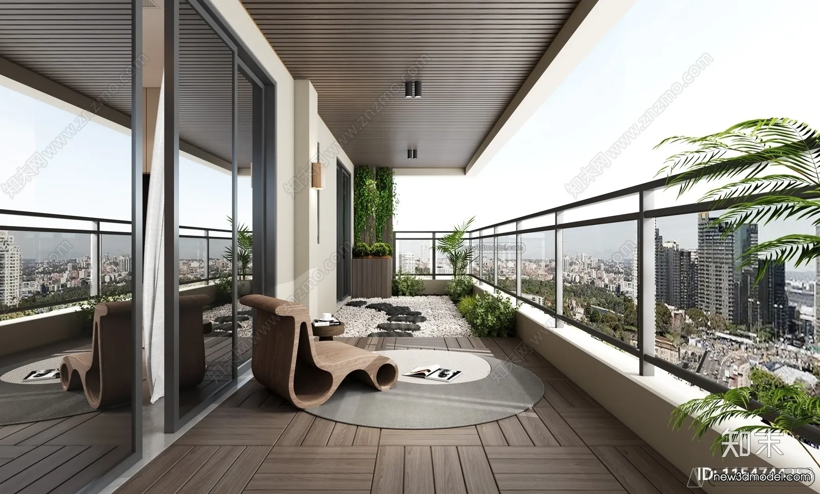 Balcony - 3D Interior Scene - 3D Models - 073