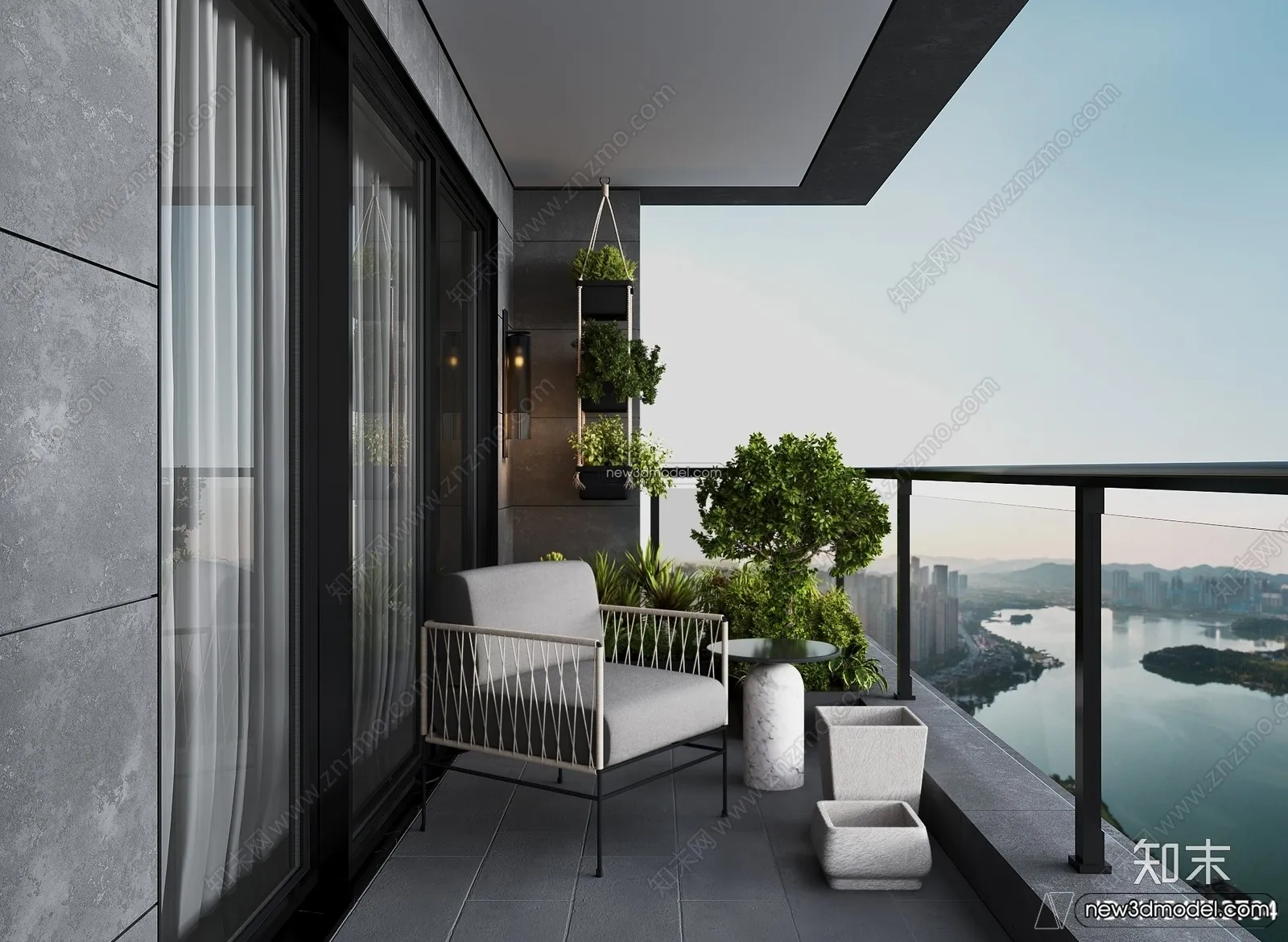 Balcony - 3D Interior Scene - 3D Models - 075