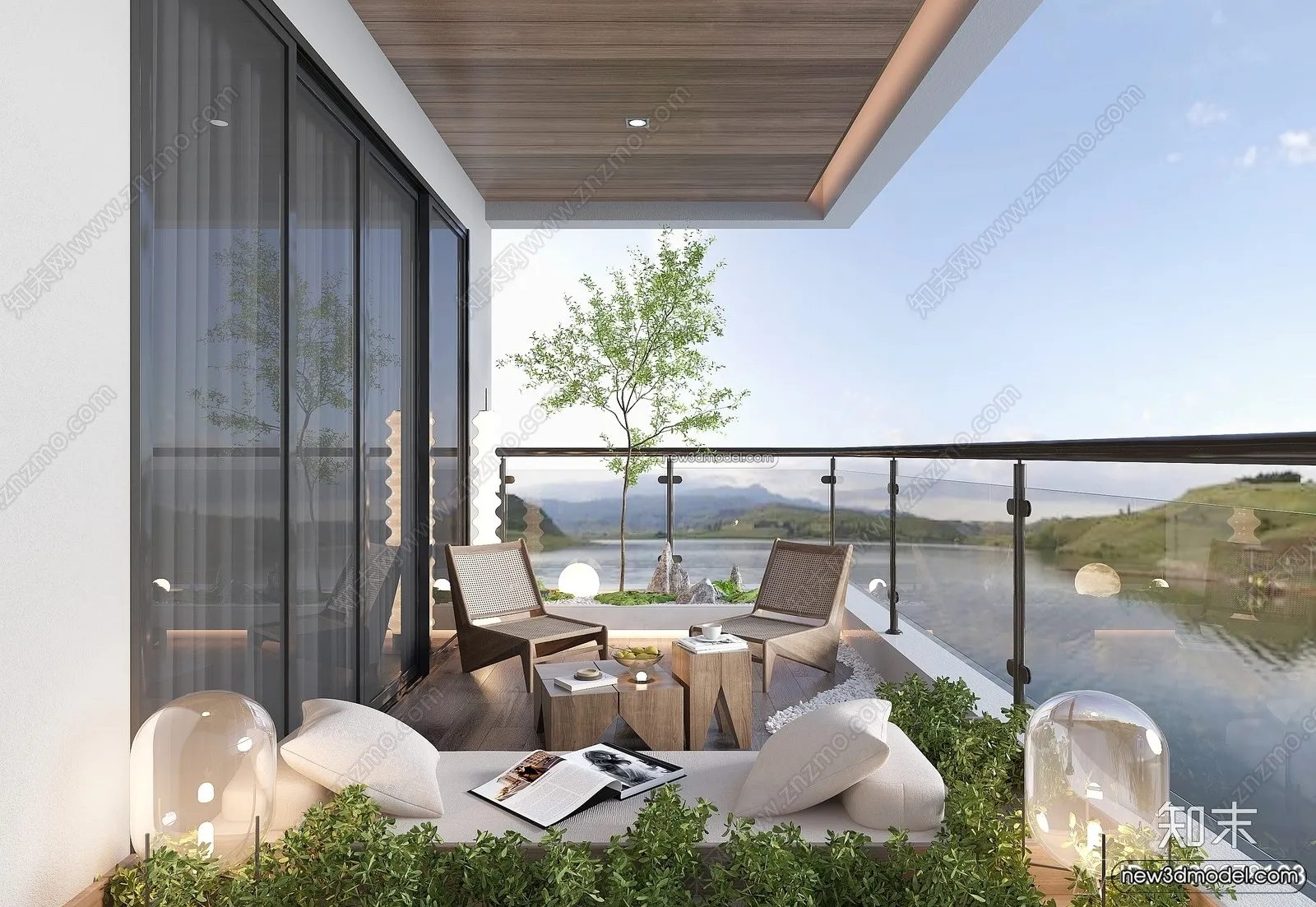 Balcony - 3D Interior Scene - 3D Models - 076