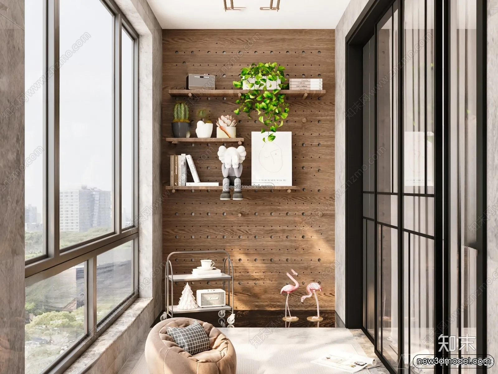 Balcony - 3D Interior Scene - 3D Models - 079