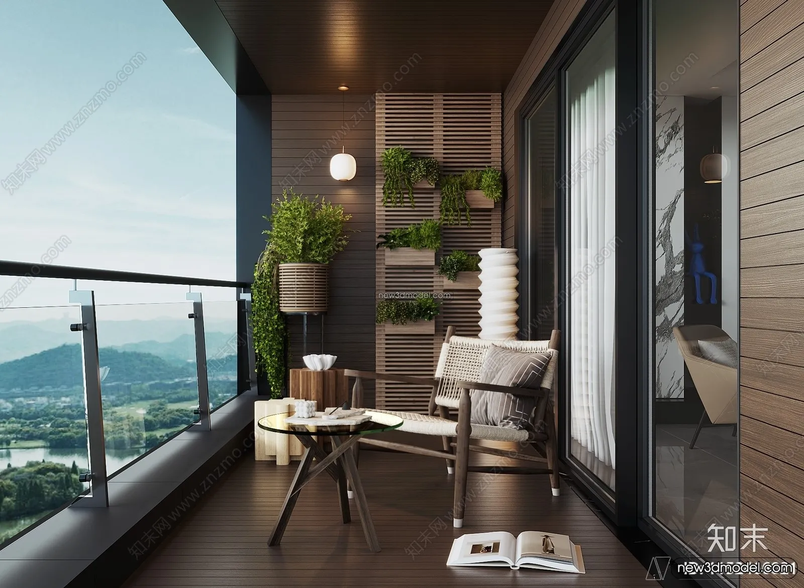 Balcony - 3D Interior Scene - 3D Models - 080