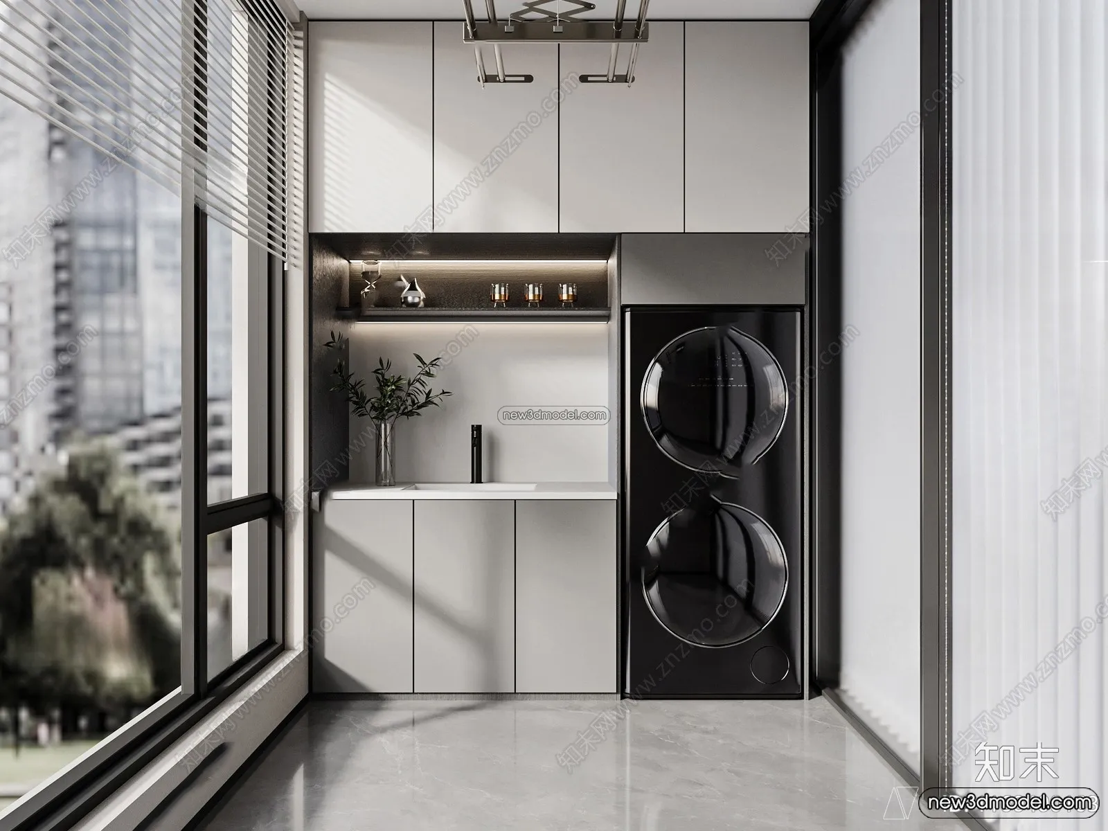 Balcony - 3D Interior Scene - 3D Models - 083