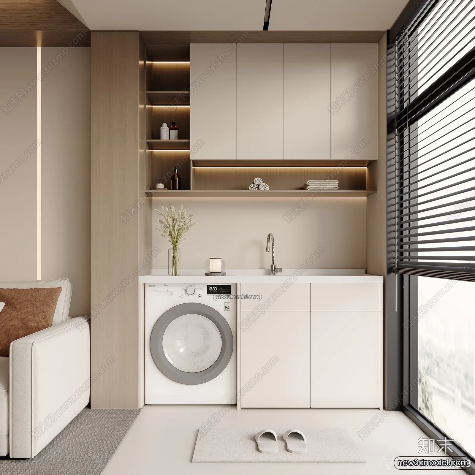 Balcony - 3D Interior Scene - 3D Models - 084