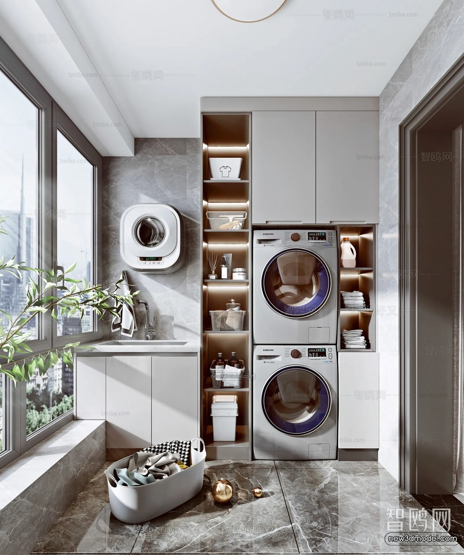 Balcony - 3D Interior Scene - 3D Models - 089