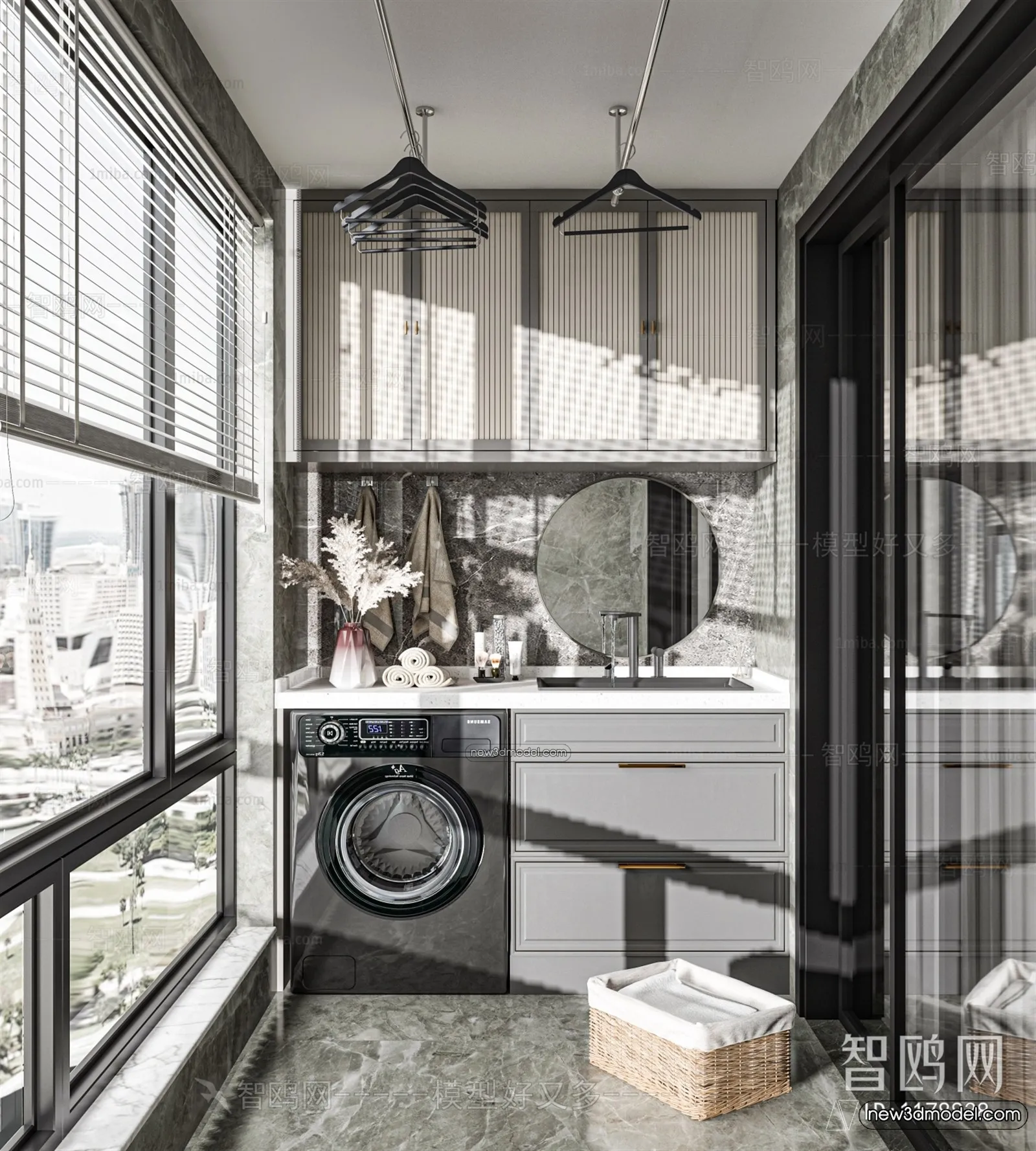 Balcony - 3D Interior Scene - 3D Models - 090