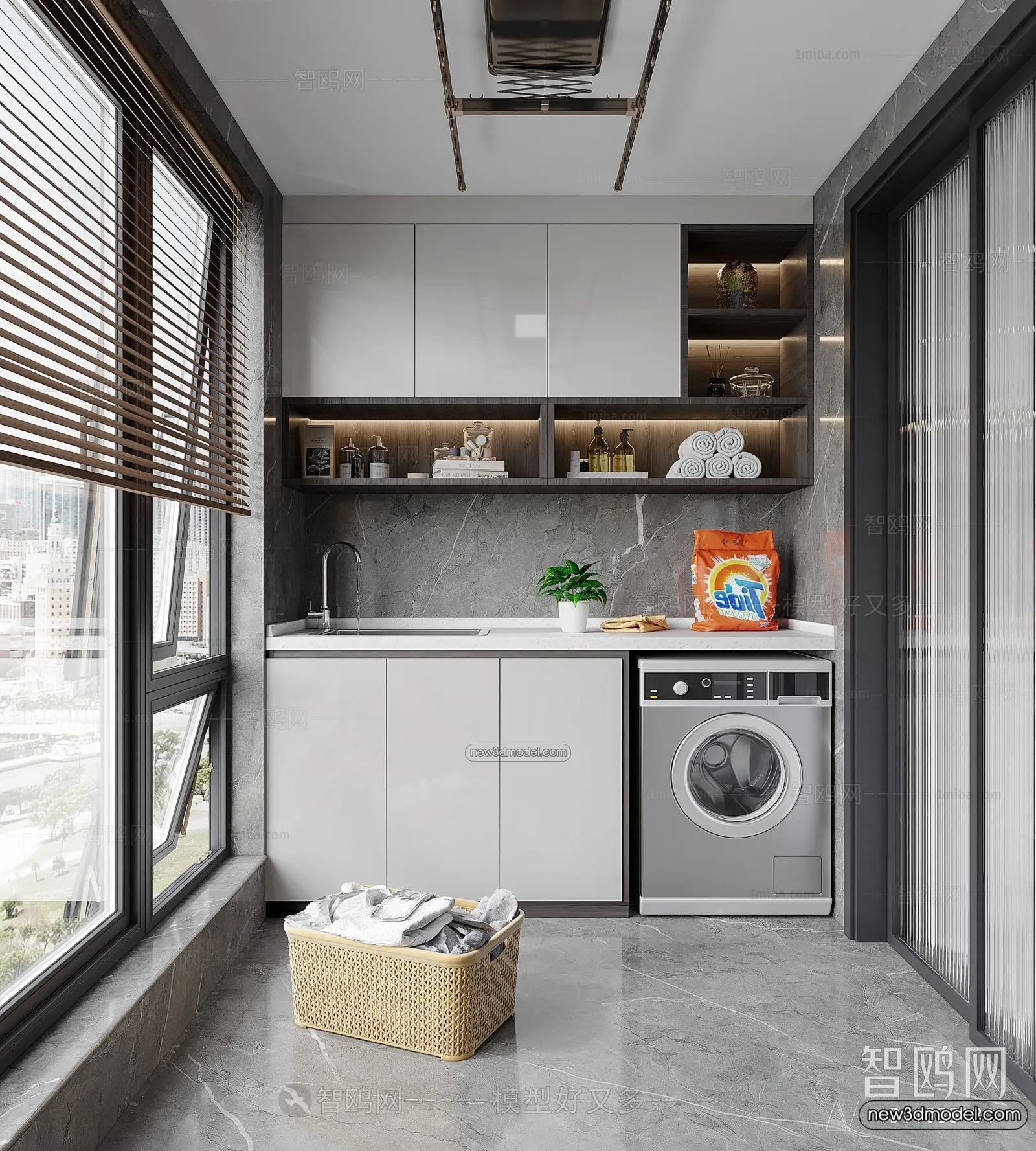 Balcony - 3D Interior Scene - 3D Models - 091